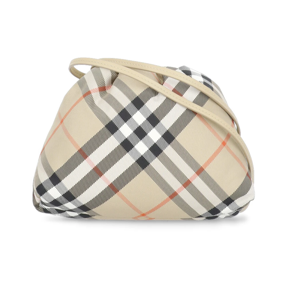 Burberry Kinder Schoudertas met Ruitpatroon Beige Dames