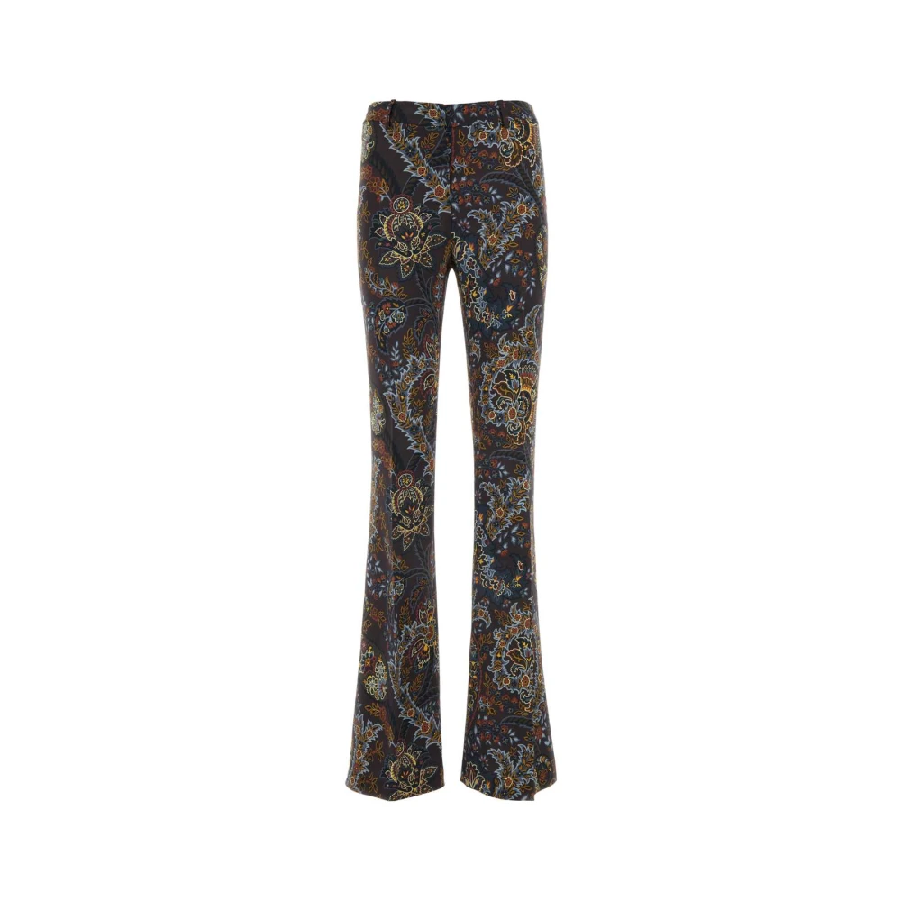 ETRO Gedrukte stretch viscose broek Multicolor Dames