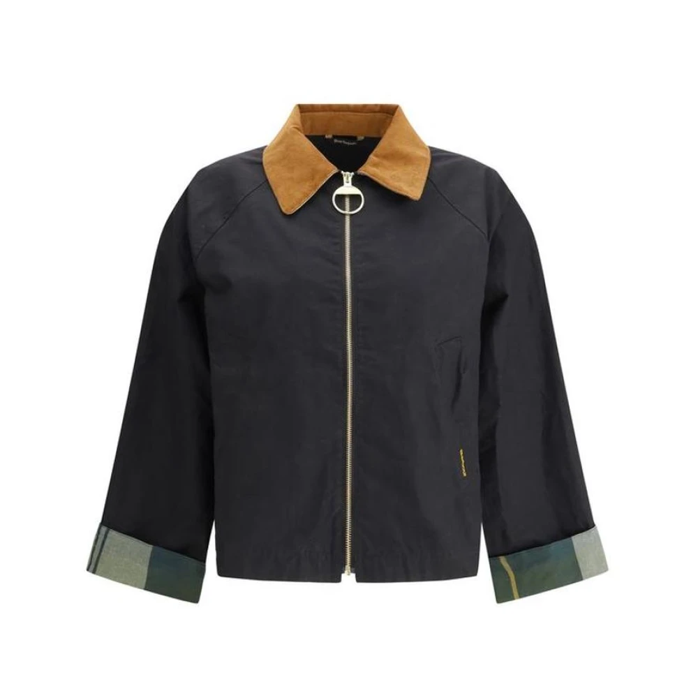 Barbour Waterdichte jas met corduroy kraag Black Dames