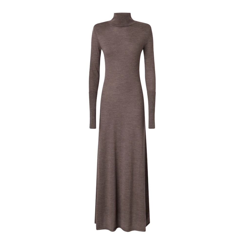 Pinko , Knitted Dresses, Female, Gray, S, Maxi Dresses