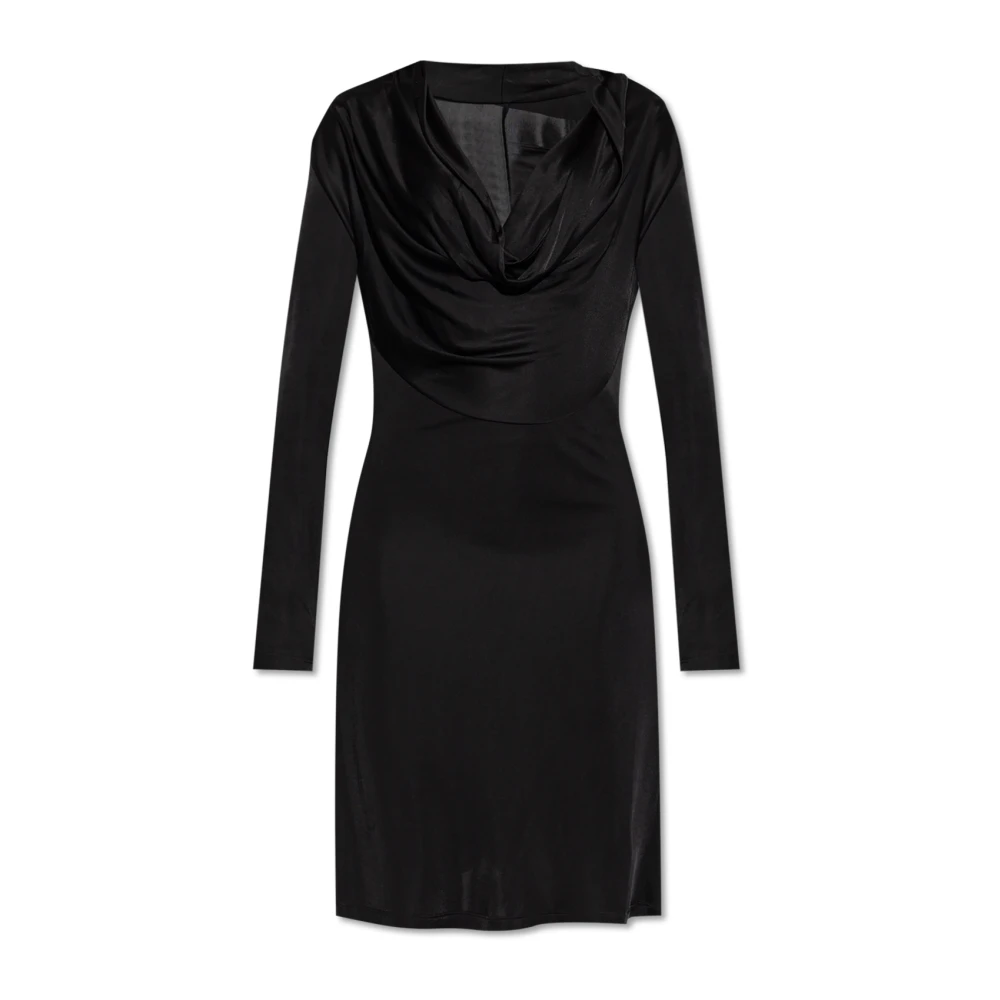 Helmut Lang Jurk met een vloeiende halslijn Black Dames