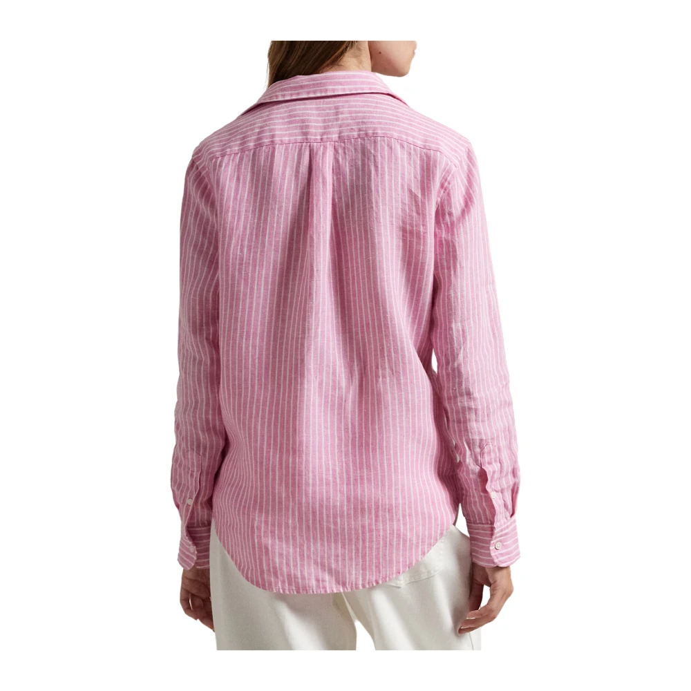 Polo Ralph Lauren Klassieke lange mouw knoop voorkant overhemd Pink Dames