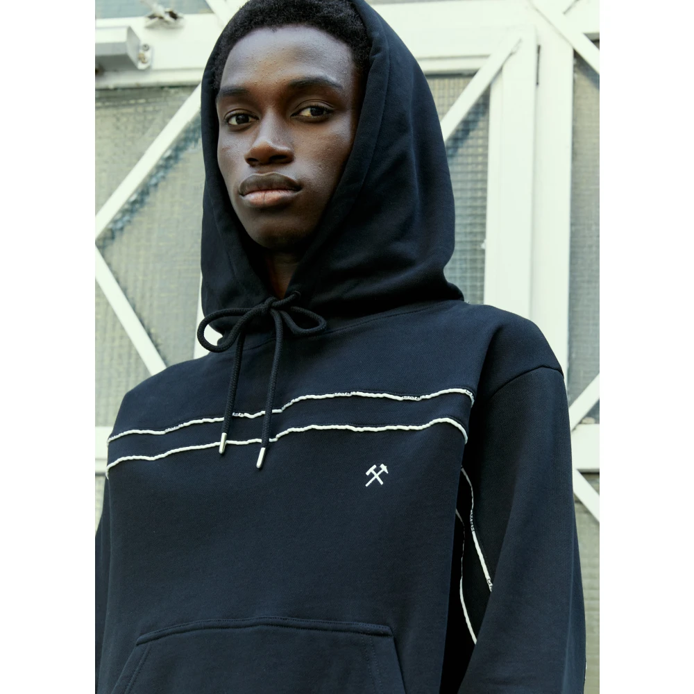 GmbH Urban Piping Hoodie Black Heren
