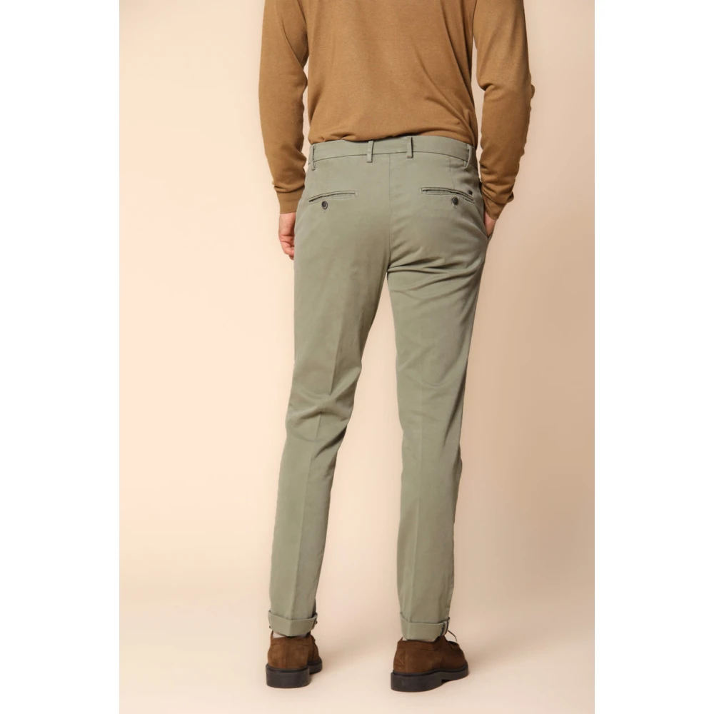 Mason's Extra Slim Chino Broek Milano Style Green Heren