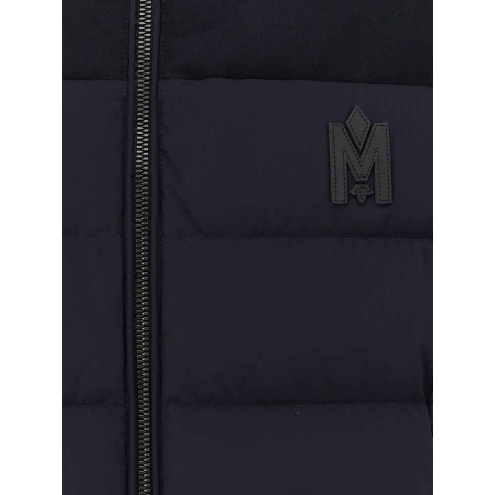 Mackage Gewatteerd mouwloos nylon jack met rits Blue Heren