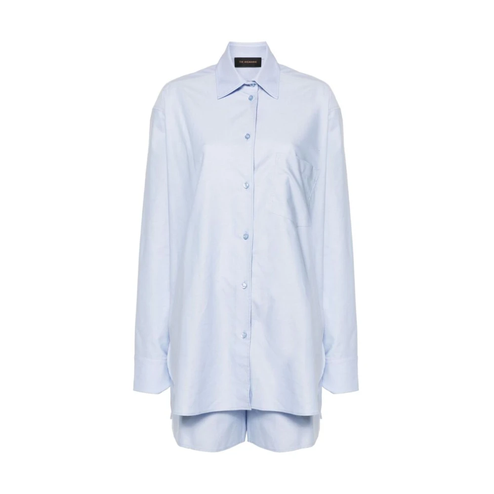 Andamane Blauw Katoenen Shirt en Shorts Set Blue Dames