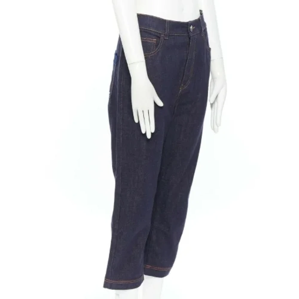 Fendi Vintage Pre-owned Cotton jeans Blue Dames
