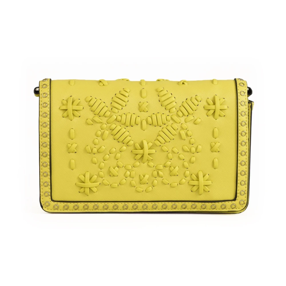 Ermanno Scervino Mini Flap Promise Tas met Verstelbare Band Yellow Dames