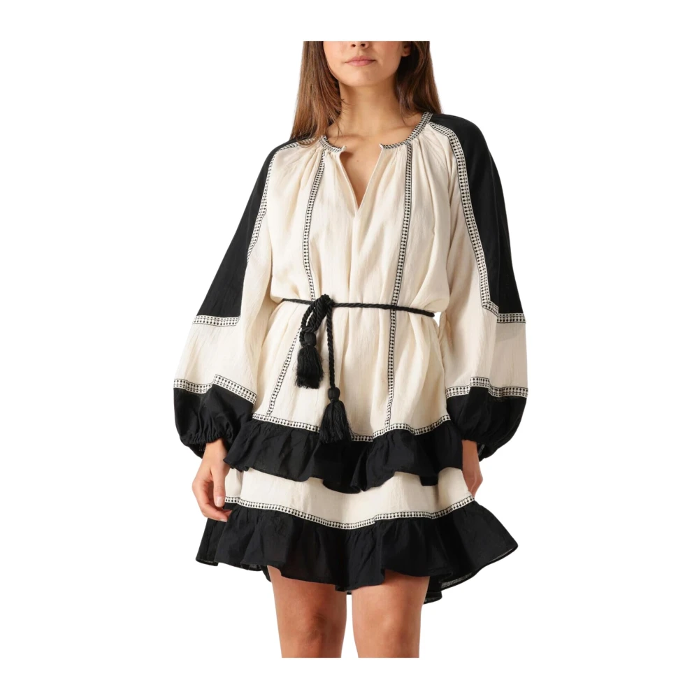 Devotion Elegante Ecru Mini Jurk Emphasis Beige Dames