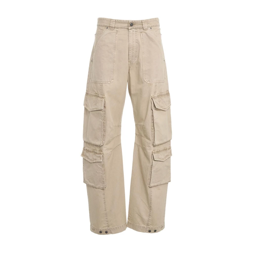 Golden Goose Wide Trousers Beige Heren