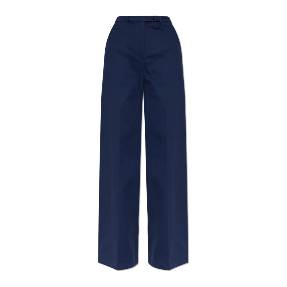 Emporio Armani Donna Blu - Pantaloni A Gamba Larga - Trousers - Xs