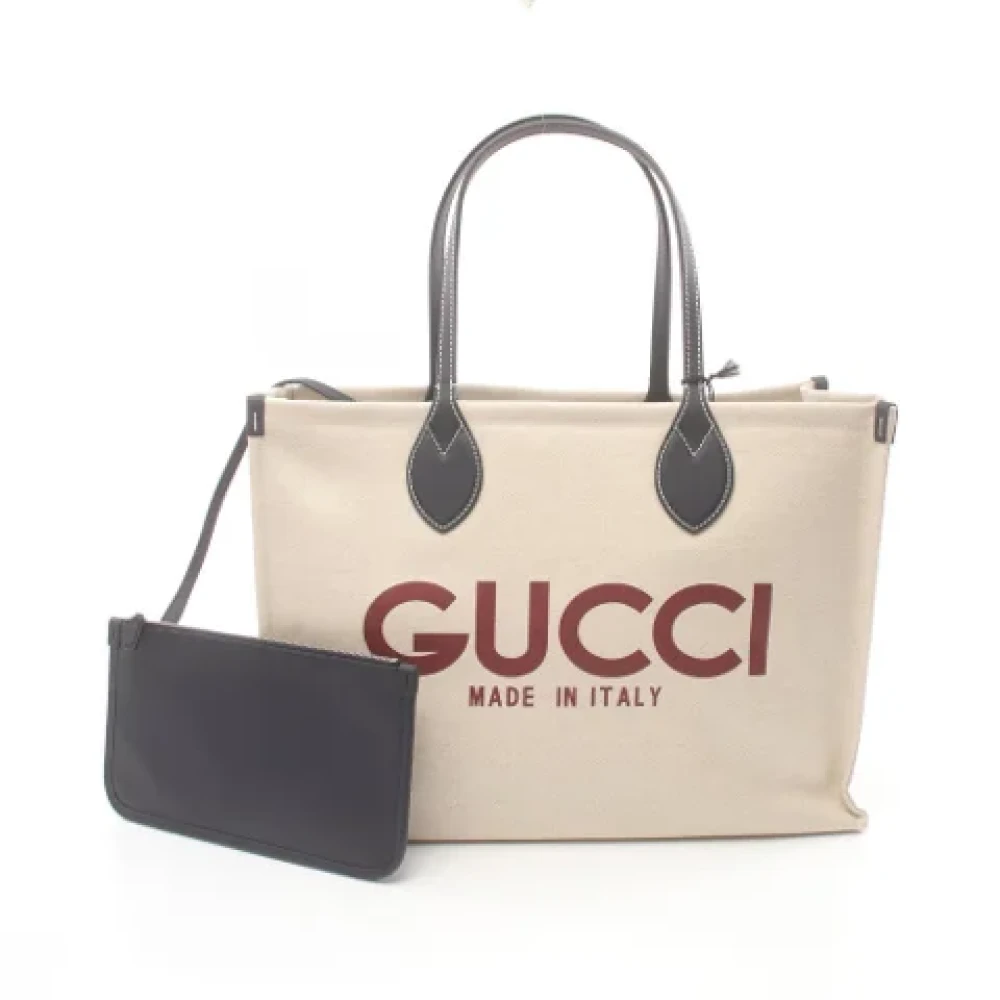 Gucci Vintage Pre-owned Leather handbags Beige Dames