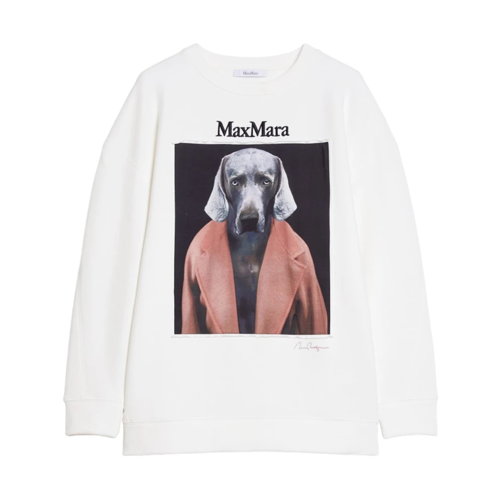 Max Mara Artistieke Oversized Sweatshirt White Dames