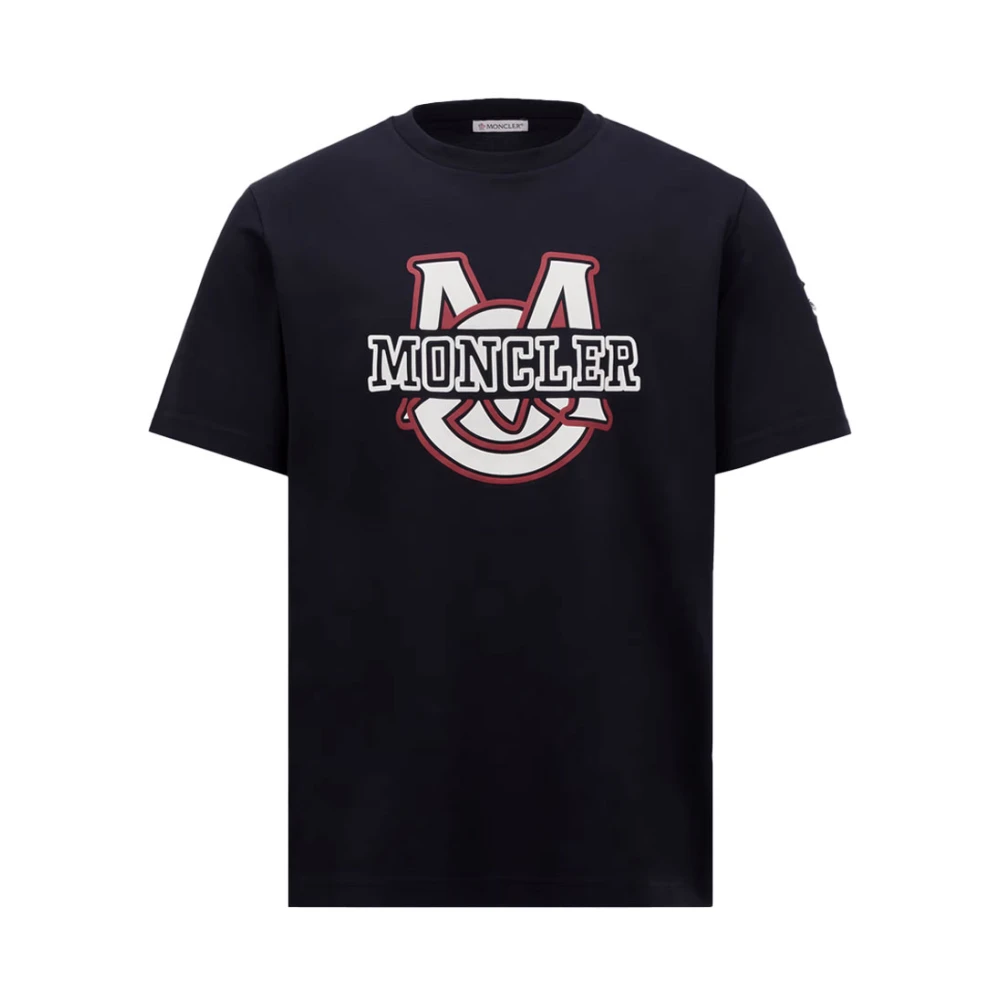 Moncler - Tops > T-Shirts - Blue - Moncler - Modalova