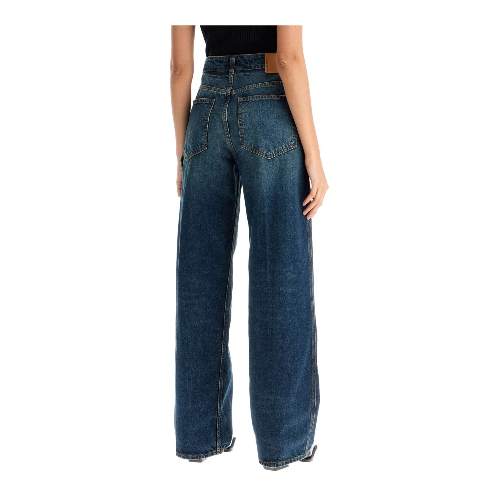 Haikure Winona Straight Leg Jeans Blue Dames