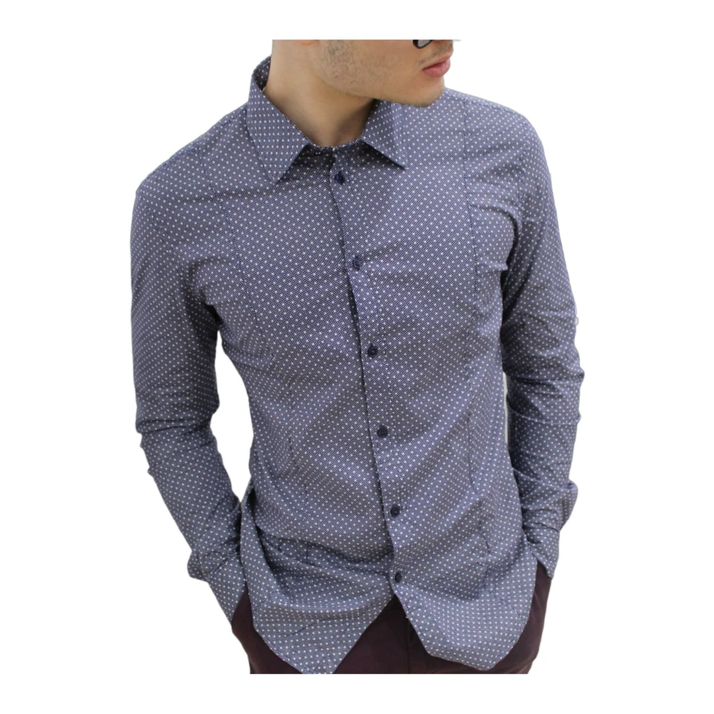 Gaudi Lange Mouw Shirt Blue Heren