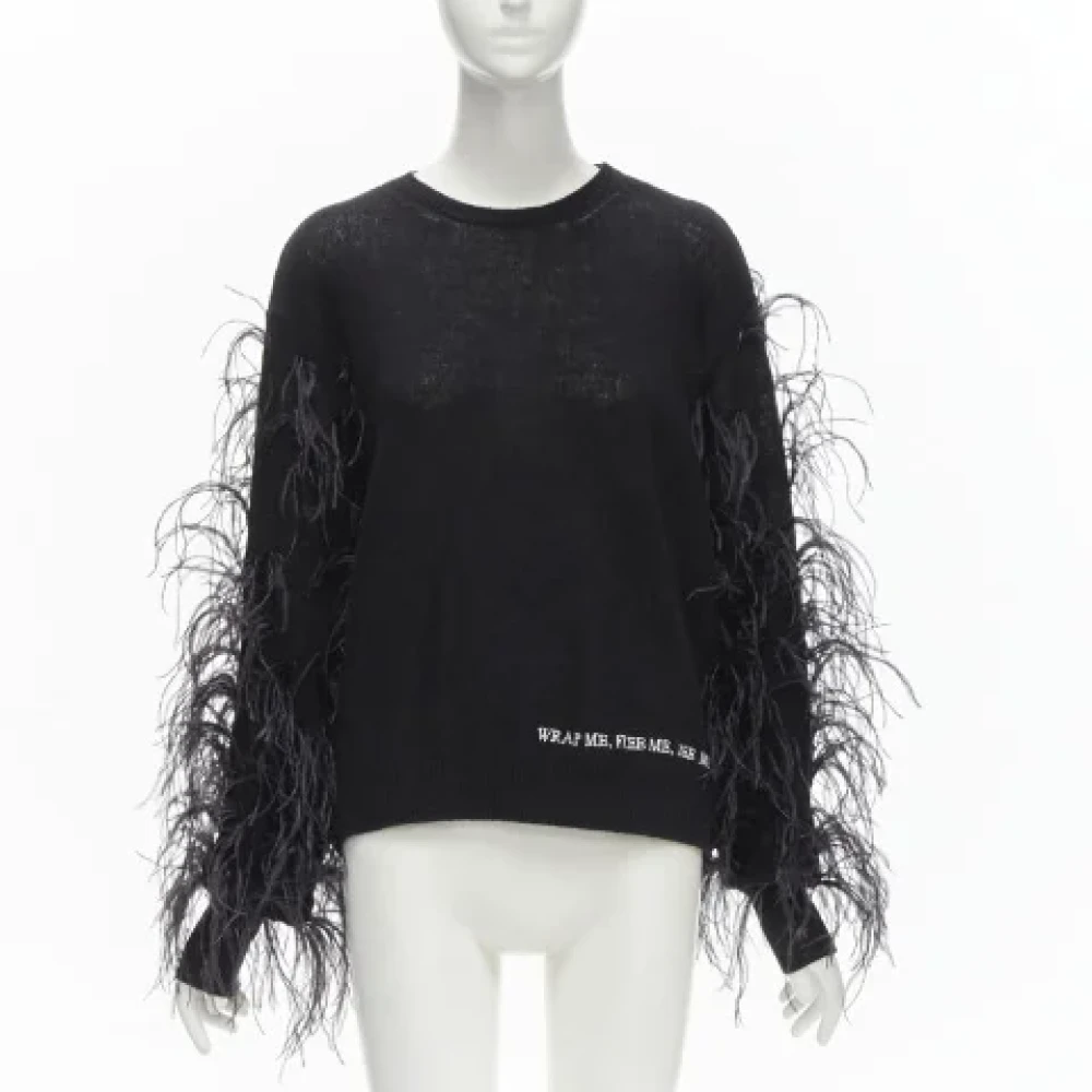 Valentino Vintage Pre-owned Wool tops Black Dames