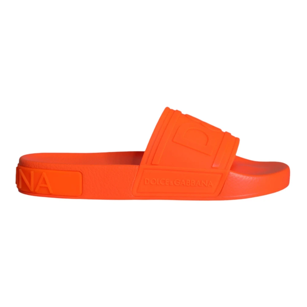Dolce & Gabbana Uomo Arancione Slides Stupende