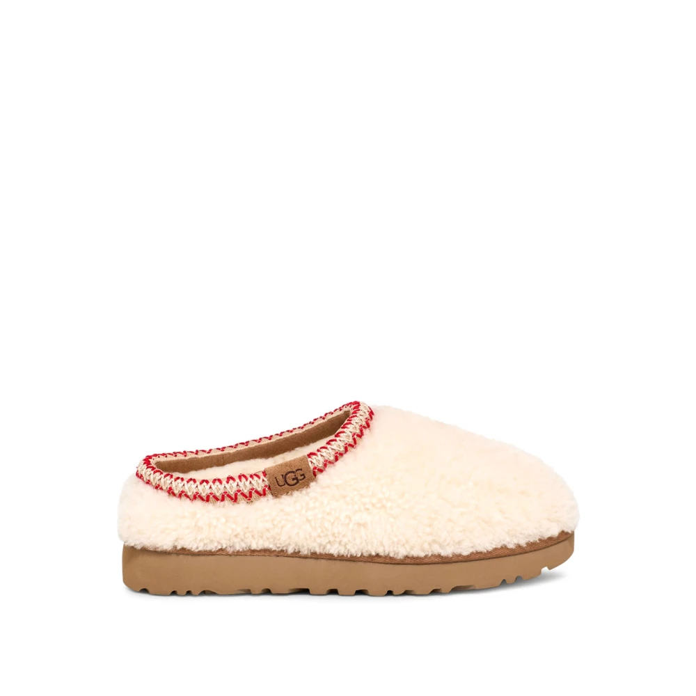Ugg Beige Slippers, Female, 3 Uk, Tasman Maxi Curly Slippers Natural