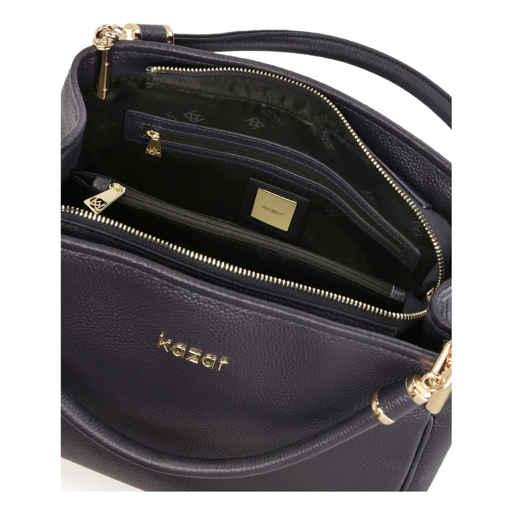 Kazar Grote marineblauwe handtas met hanger Blue Dames
