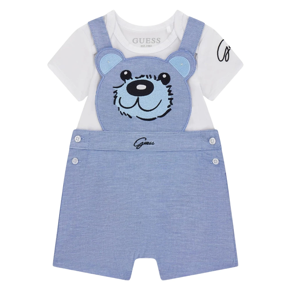 Guess Boys Multicolor Bodysuit And Bear Romper Set - Kids Sets - 3 M - Kids