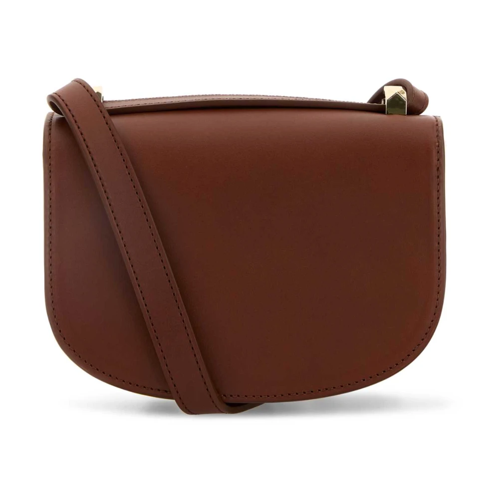 A.p.c. Mini Karamel Leren Crossbody Tas Brown Dames