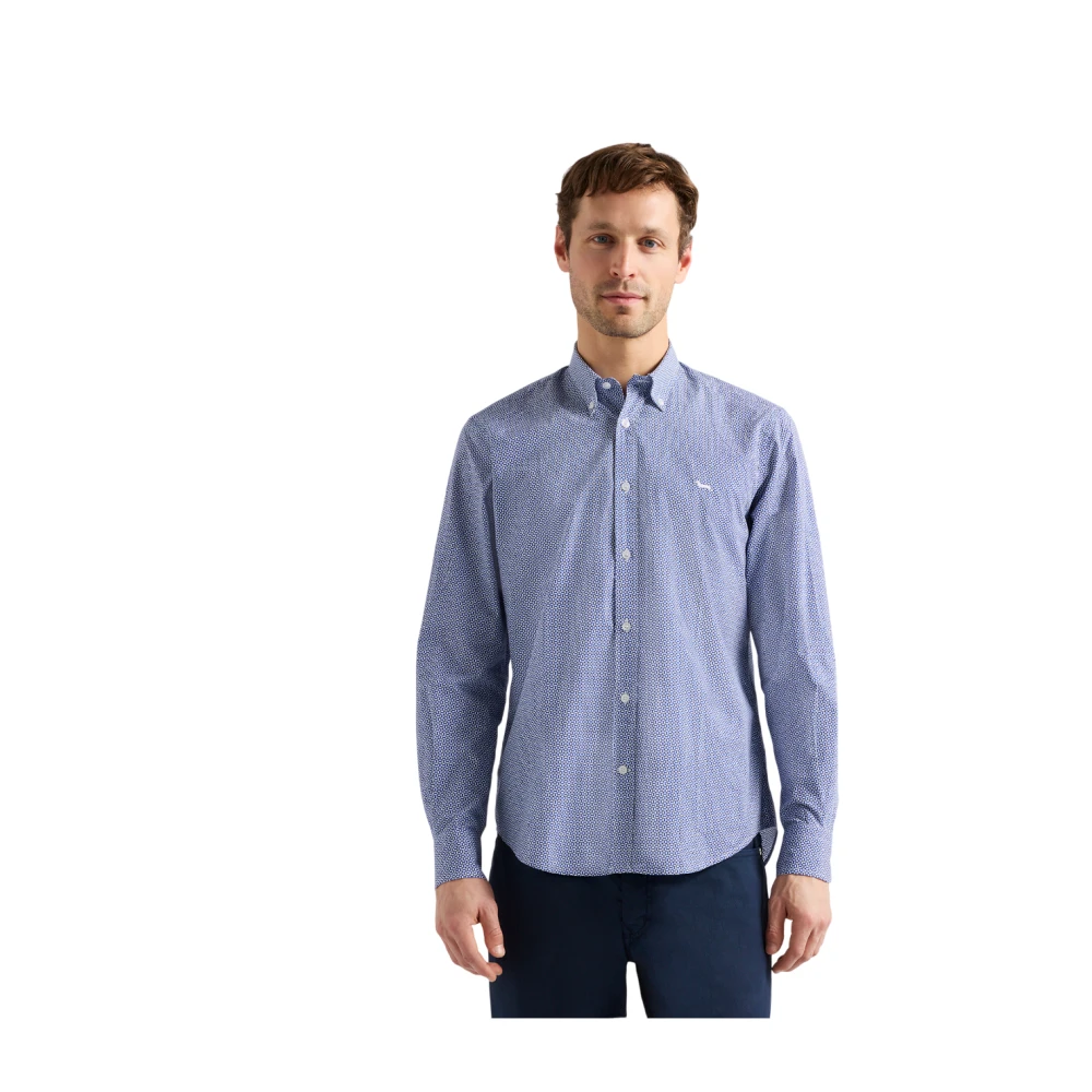 Harmont & Blaine Blue Cotton Shirt - Male - Casual Shirts - 2XL - Shirts