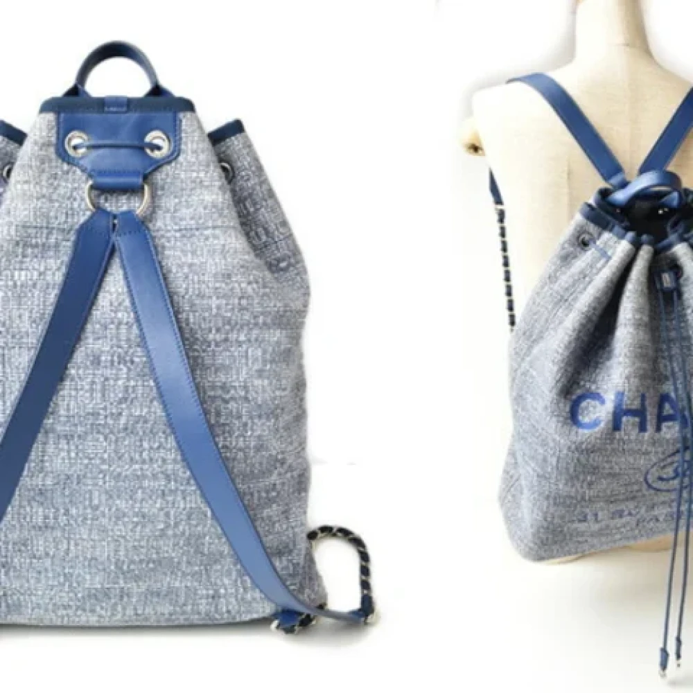 Chanel Vintage Pre-owned Fabric chanel-bags Blue Dames