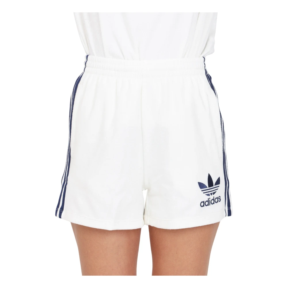 Adidas Originals 3-Stripes Towelling Shorts White- Dames White