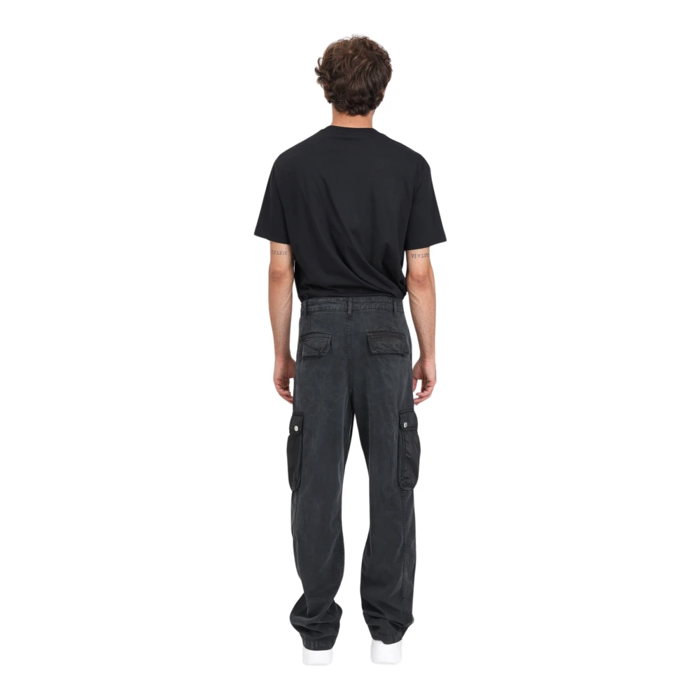 Karl Lagerfeld Zwarte Cargo Stijl Broek Black Heren