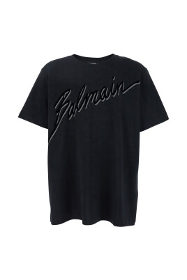 t-shirt-noir-avec-logo-lettrage-en-coton