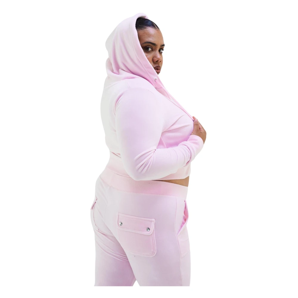 Juicy Couture Stijlvolle Zip-Up Hoodie voor Vrouwen Pink Dames