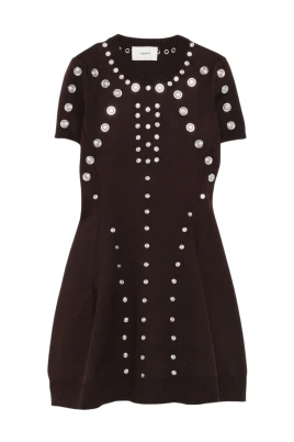 Short Dress With Metallic Decorations