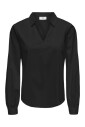 chemise-noire-col-v-manches-longues