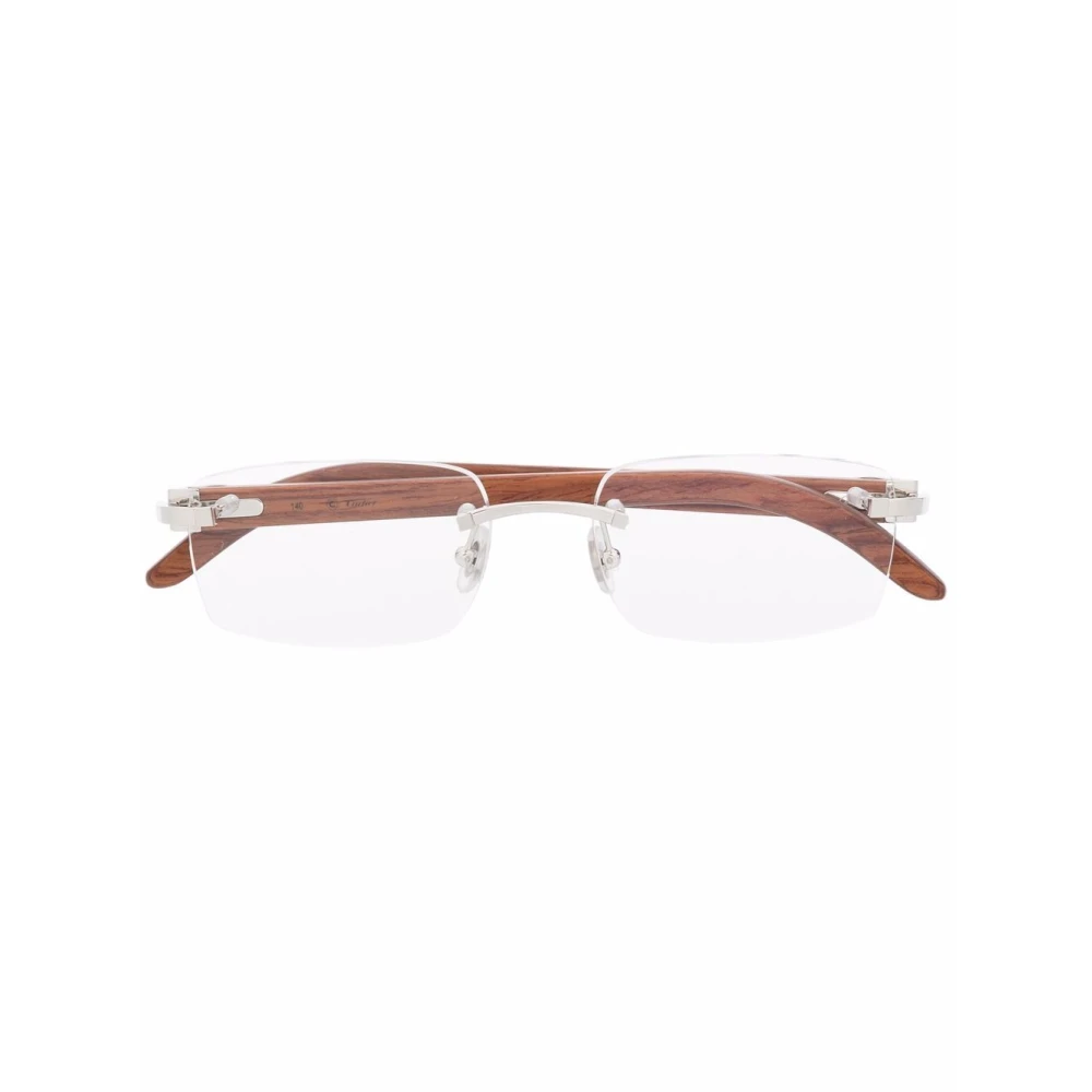 Cartier Unisex Gray Glasses, 53 Mm, Optical Frame
