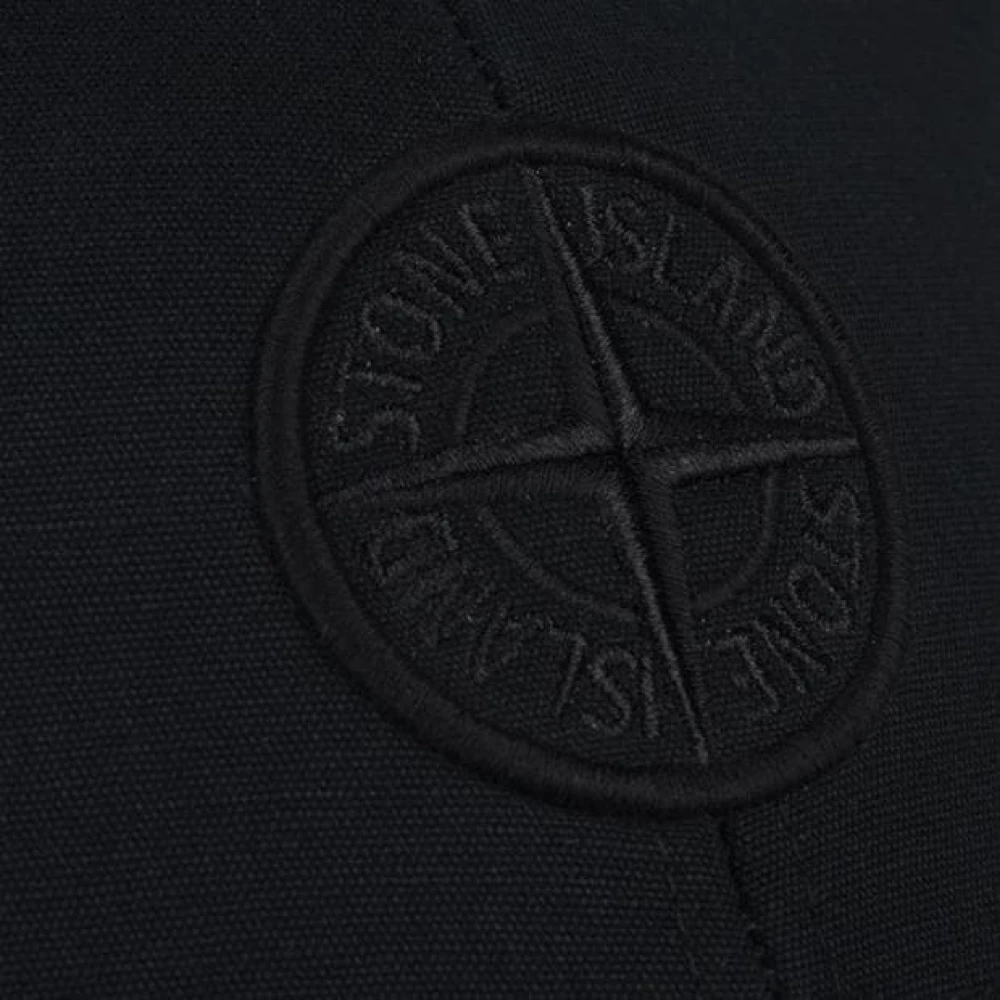Stone Island Zwarte Katoenen Pet met Kompass Logo Black Dames