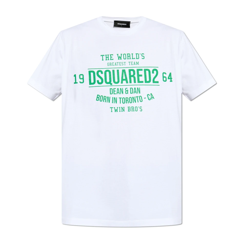 Dsquared2 Bedrukt T-shirt White Heren