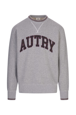 sweat-shirt-gris-a-col-rond-avec-logo-tartan