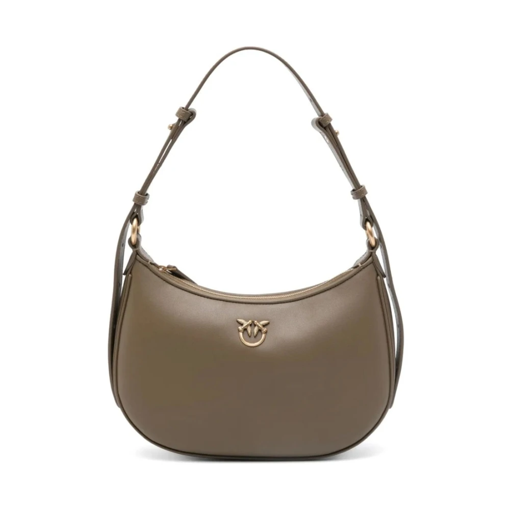 Pinko Women's Brown Half Moon Shoulder Bag