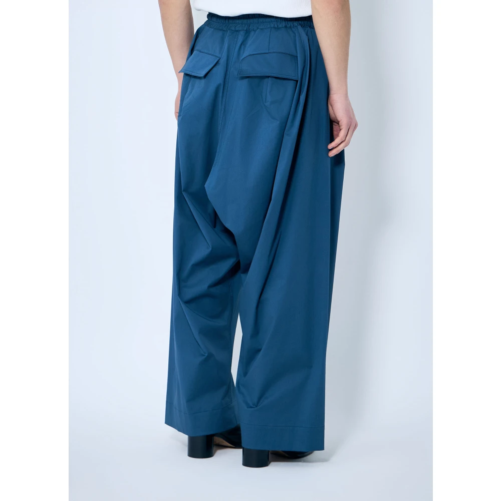 Vivienne Westwood Katoenen Balloon Broek Trekkoord Tailleband Blue Heren