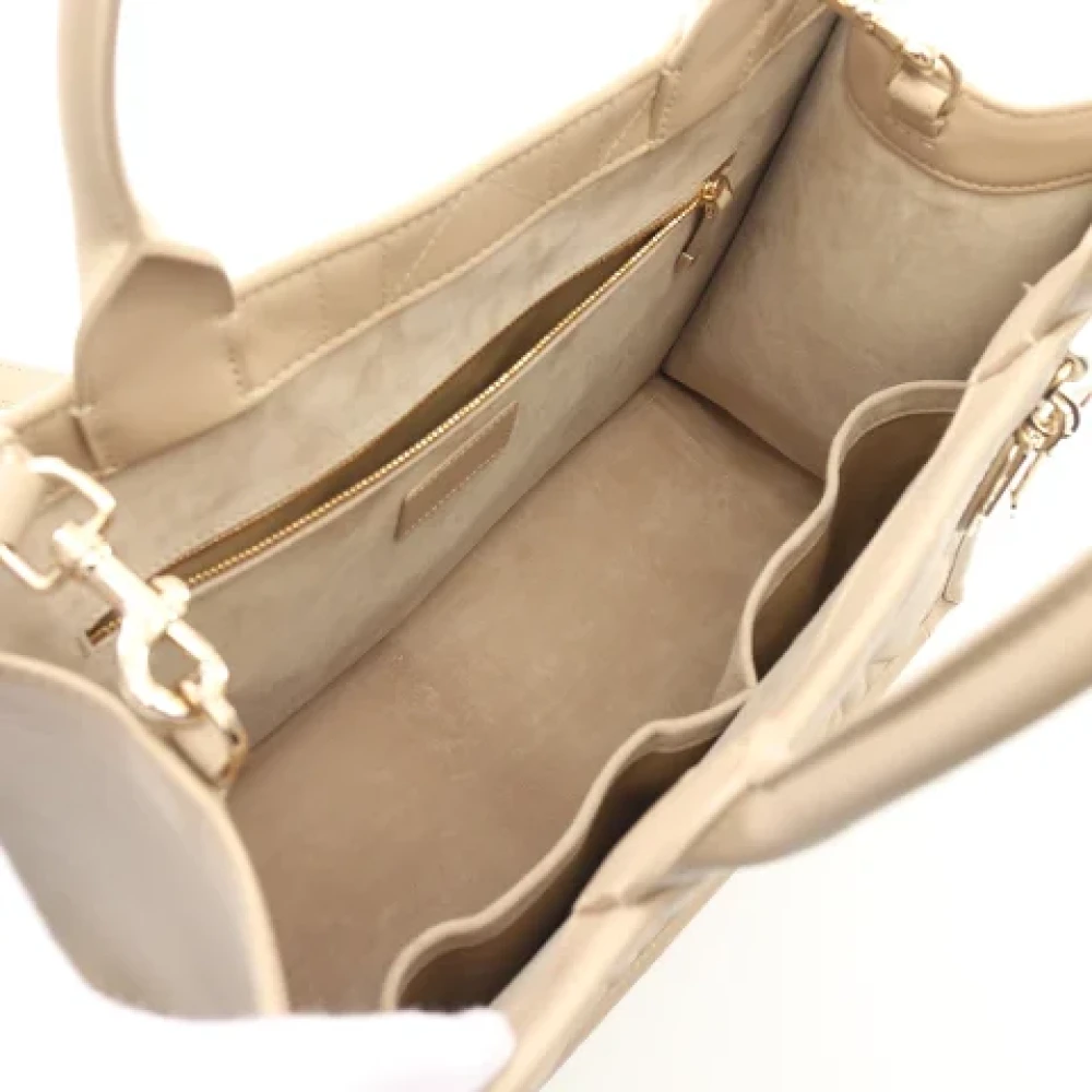Dior Vintage Pre-owned Leather dior-bags Beige Dames