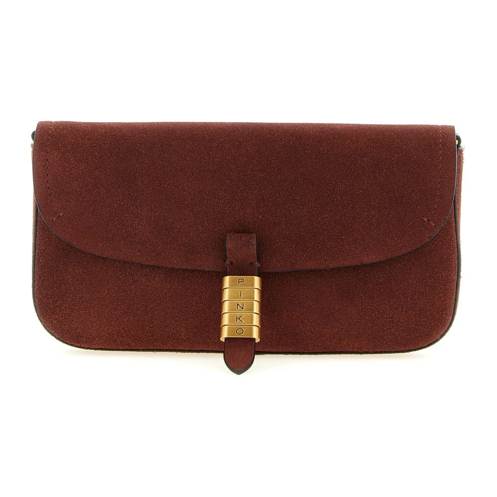 Pinko Women's Red Cross Body Bags, One Size, Saddle Flat Medium Shoulder Bag
