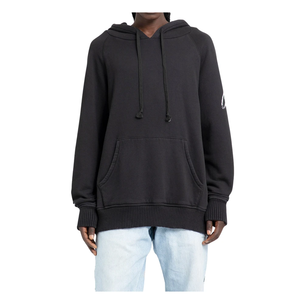 Greg Lauren Zwarte hoodie met raglanmouwen Black Heren