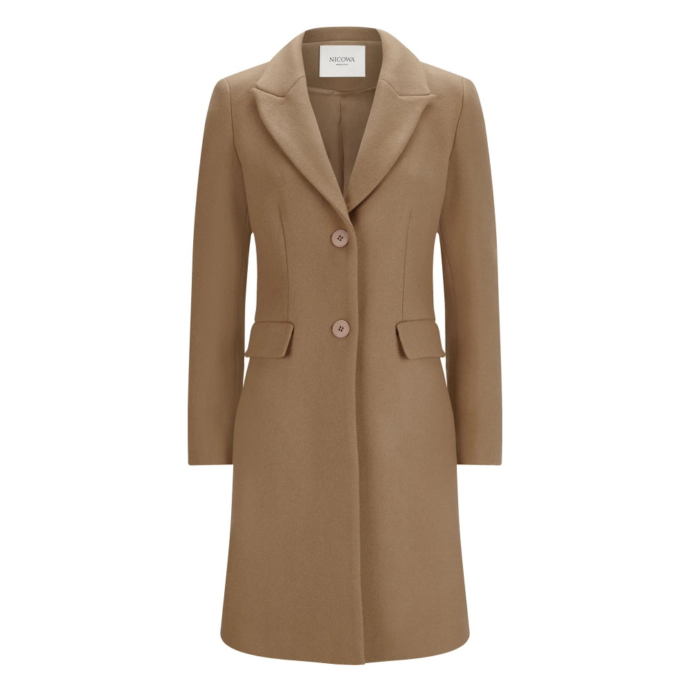 Nicowa Wollen jas Cappowa Brown Dames