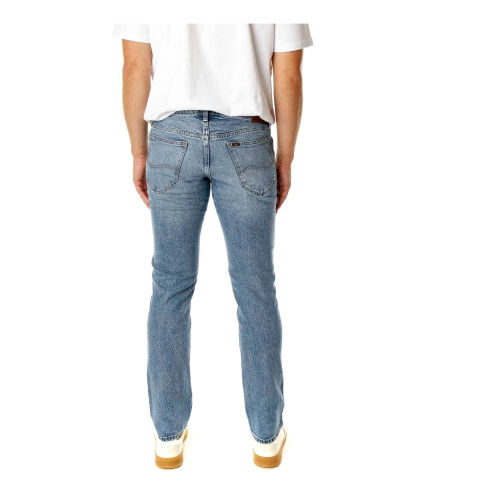 Lee Straight Fit Rits Jeans Blue Heren