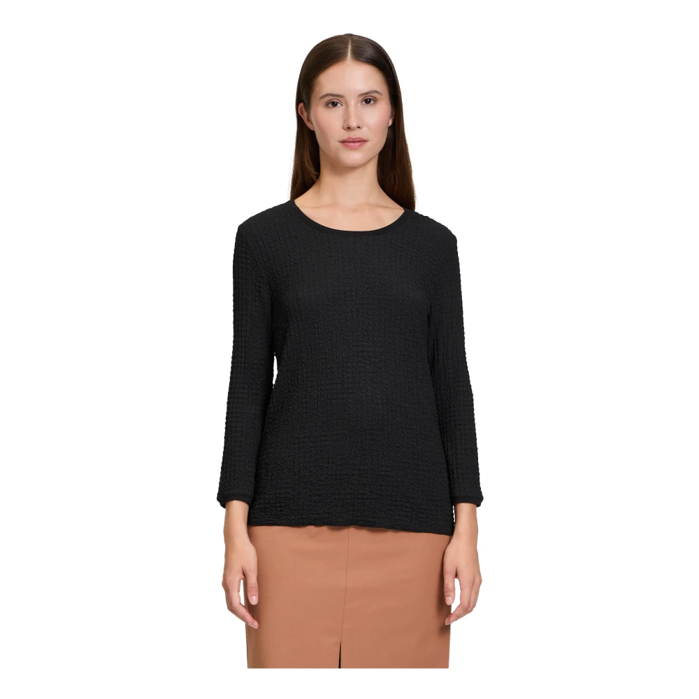 Betty Barclay Gekreukeld Materiaal Gestreept Shirt Black Dames