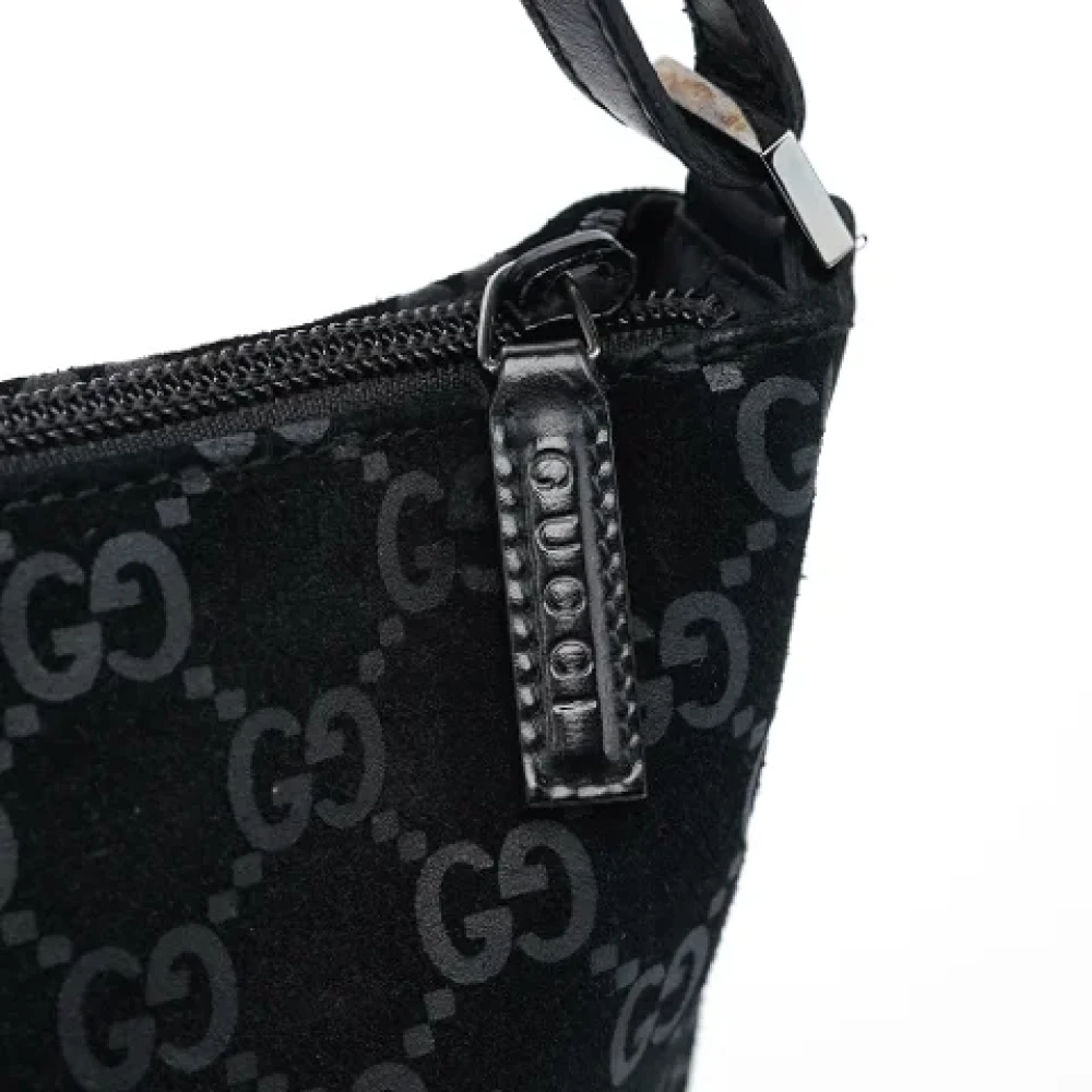 Gucci Vintage Pre-owned Suede handbags Black Dames