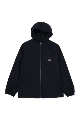 Poplin Hooded Zip-Up Shirt