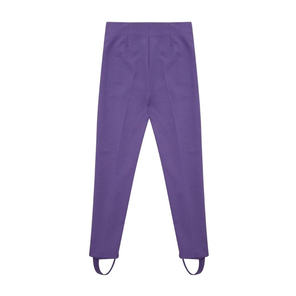 Lardini Paarse Viscose Tailored Broek Vrouwen Purple Dames