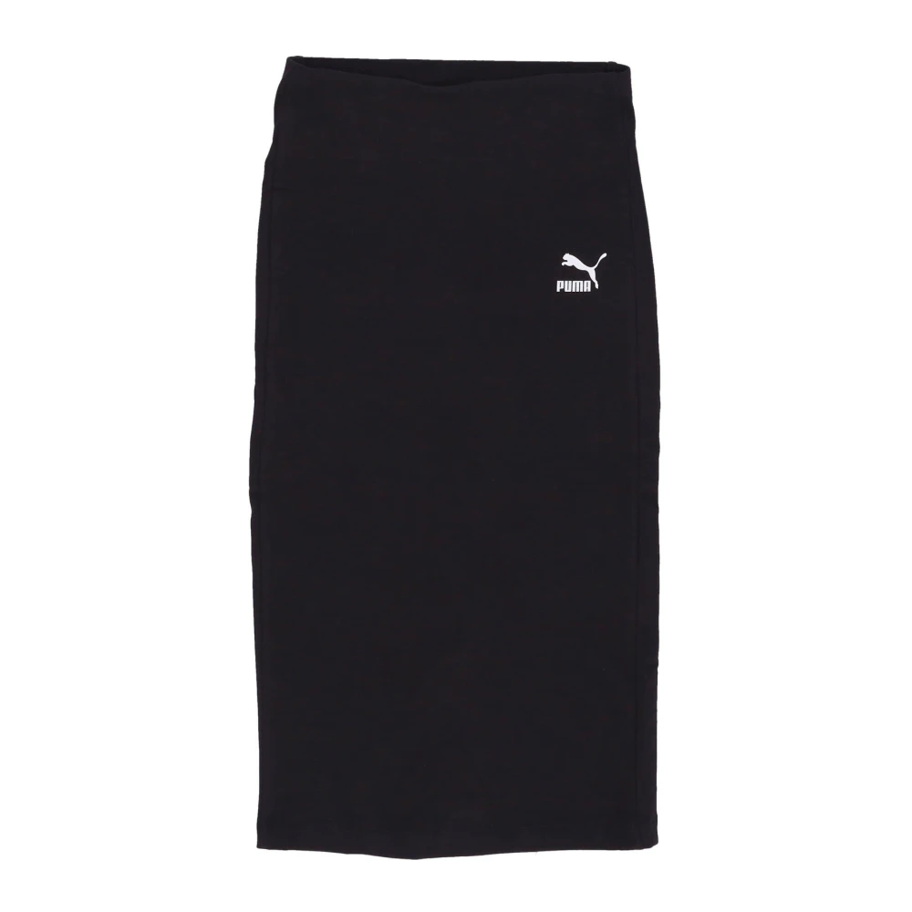 Puma Donna Nero - Gonna Lunga Nera A Vita Alta - Skirts - Xs